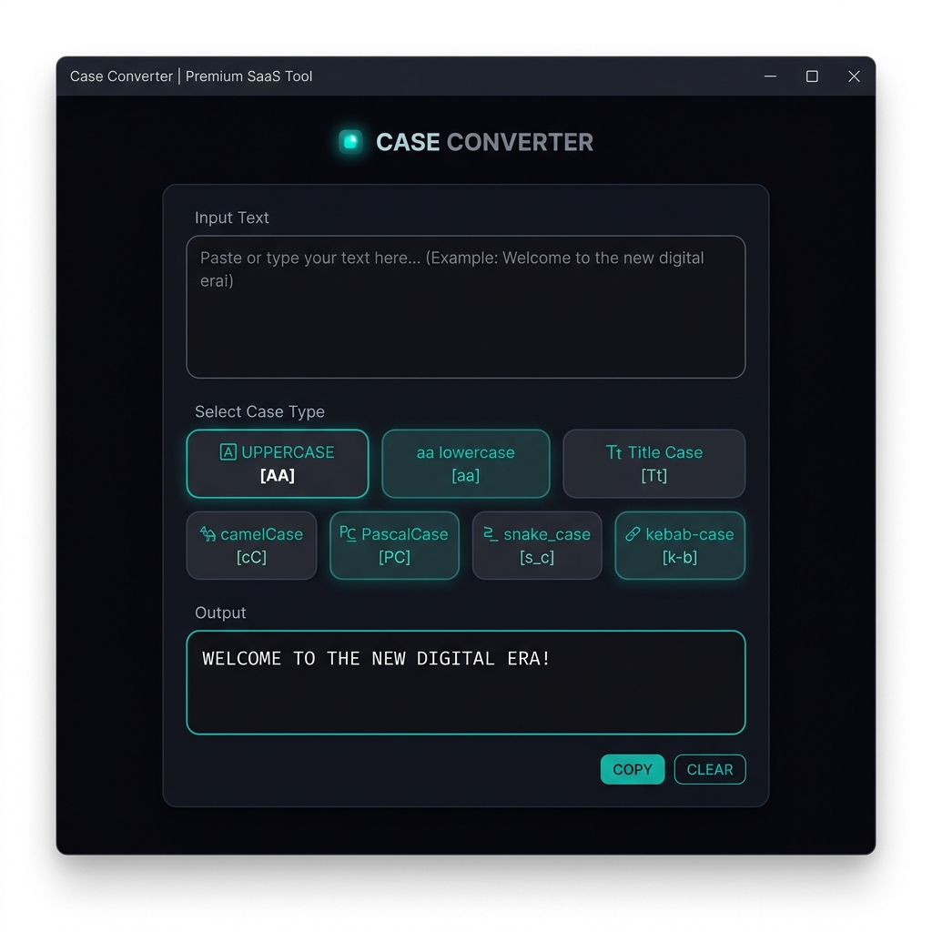 Case Converter interface preview