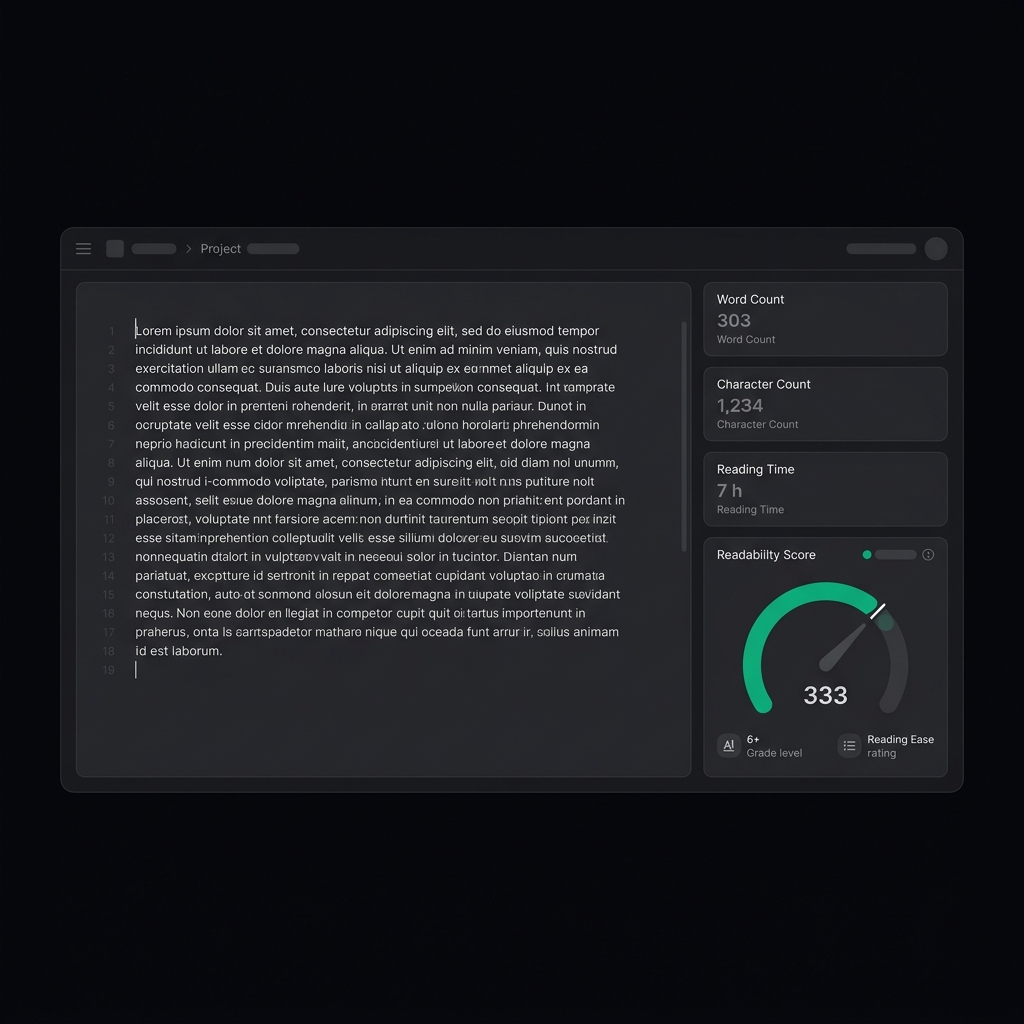 Word Counter & Readability interface preview